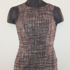 The Limited Brown and White Dress w/ Pockets!